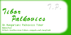 tibor palkovics business card